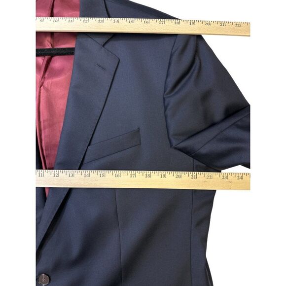 Oliver Wicks Wool Blazer in Navy Blue Tailored in Europe Platinum 140s Size 44R - Picture 15 of 15